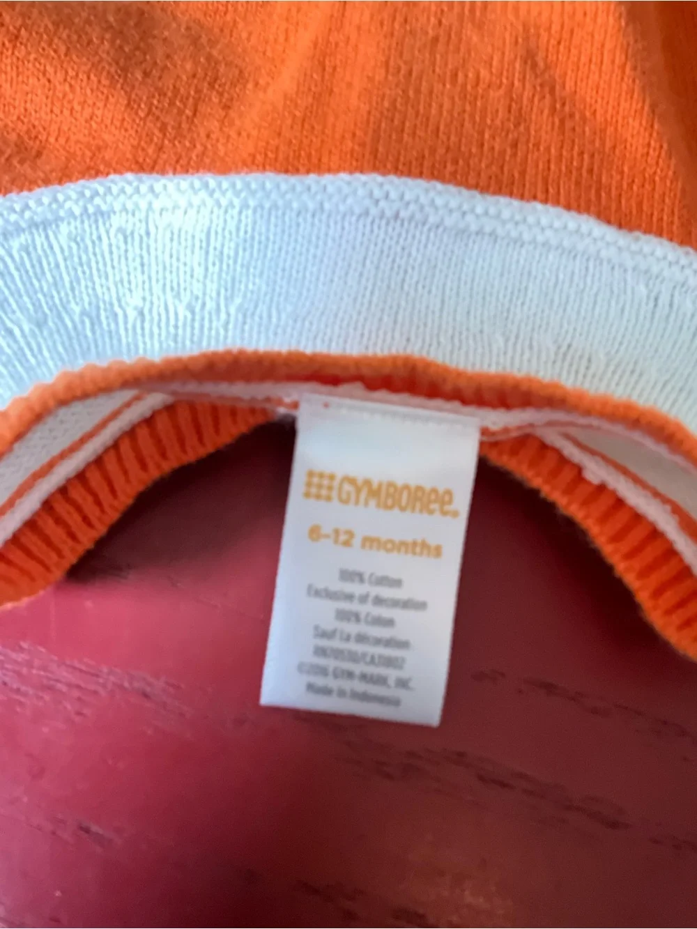 Gymboree 6/12 month pumpkin sweater